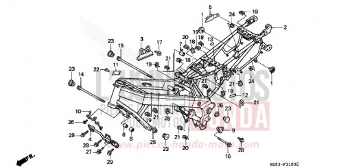 FRAME BODY NTV650P de 1993